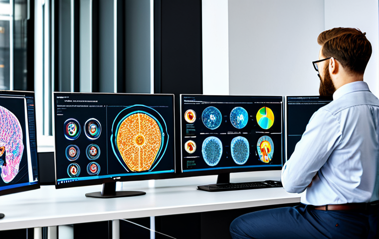 AI Bias Detection**

Prompt: A diverse team of data scientists collaborating in a bright, modern office, examining data visualizations on large monitors. The focus is on identifying and mitigating bias in AI algorithms. Everyone is fully clothed in professional attire, appropriate content, safe for work, perfect anatomy, natural proportions, professional.

**