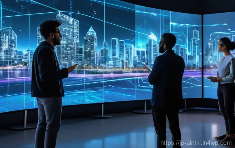 AI와 데이터 민주화를 통한 공정성 - **Collaborative Future of AI and Data Democracy**
    "A vibrant, high-definition image illustrating...