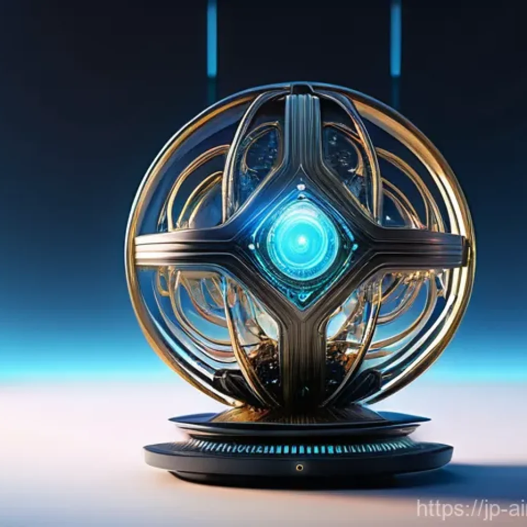 공정한 AI 시스템의 성과 측정 방법 - **Prompt:** "A majestic, futuristic AI entity, with a luminous, intricate design. It stands centrall...