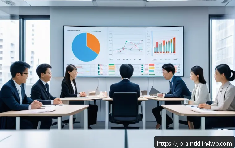 AI 시스템의 공정성 확보를 위한 모니터링 전략 - A modern Japanese office scene featuring a diverse team of AI engineers and data scientists analyzin...